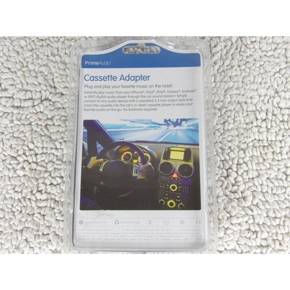 Prime Audio Cassette Adapter Connect To Your Car Stereo Aux Android - Picture 2 of 2